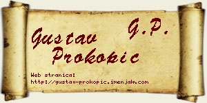 Gustav Prokopić vizit kartica